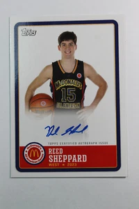 2023-24 Topps McDonald's Chrome REED SHEPPARD Gameday Paper AUTO Autograph RC - Picture 1 of 6