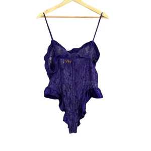 Victoria's Secret Vintage Purple Lace Teddy Lingerie Size Large - Picture 1 of 5