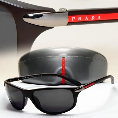 Gafas de sol Prada 2011 marco marrón oscuro envolvente negro PS05MS SPS 05M BRR-6S1 021124 Foto 1 de 4