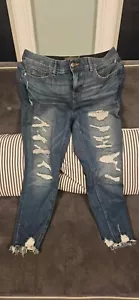 Torrid Jeans 14 short Bombshell Skinny Distressed Jeans Women’s size 14S - Picture 1 of 7