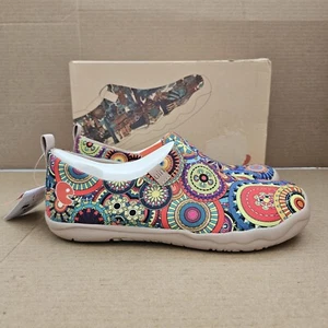 Zapatos UIN Flor Toledo Sin Cordones Psicodélicos Mujer Talla 10.5 Planos Confort - Imagen 1 de 7