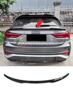 SPOILER BAGAGLIAIO ADATTO PER AUDI Q3 F3 SPORTBACK 2019+ NERO LUCIDO LOOK RSQ3 - Imagen 1 de 6