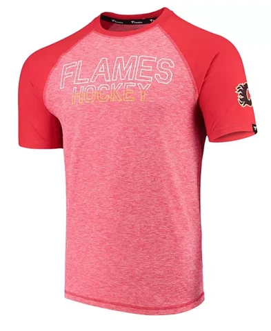 Fanatics NHL Calgary Flames Heathered Made 2 Move Raglan T-Shirt, New - Large Cover