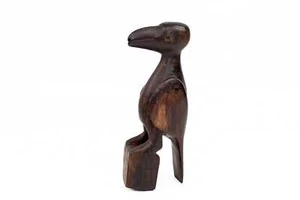 Talla en madera vintage de pájaro de la selva - Imagen 1 de 10