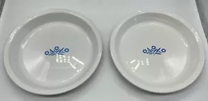 Vintage Corning Ware blau Kornblume P-309 Kuchenteller Backen Serviergeschirr 9 Zoll Menge 2 - Bild 1 von 3