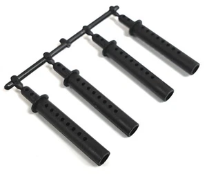 HY00137 RC 1/10 Scale Black Body Shell Posts Shell Mounts x 4 Plastic 60mm - Picture 1 of 1