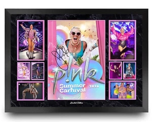 PINK SUMMER CARNIVAL 2024 AUSTRALIA SIGNED FRAMED MEMORABILIA PRINT SIGNATURE - Picture 1 of 2
