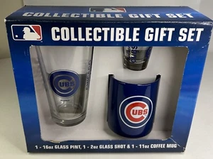 Boelter Brand 2016 MLB Chicago Cubs Collectible Glassware Gift Set - 3 Pieces - Picture 1 of 5
