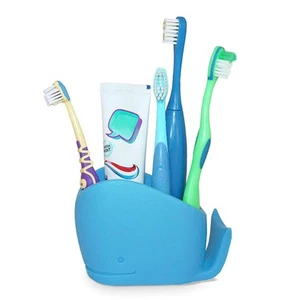 New Whale Toothbrush Holder - Cute Silicone Kids Bathroom Organizer - Fast Ship - Picture 1 of 6