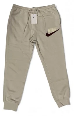 Pantalones deportivos Nike Club polar para hombre color tostado crema rojo Swoosh talla L nuevos Foto 1 de 4