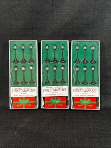 Vintage Dept 56 2" Street Lamp Set of 3 (18 Lamps) 60" Battery Operated 3636-6 - Picture 1 of 5