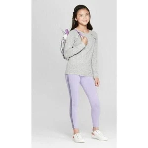 Suéter Cat & Jack Niñas Volantes Manga Larga Suave Acogedor Gris Jaspeado XL - Imagen 1 de 3