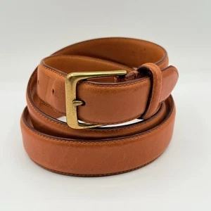 Polo Ralph Lauren Leather Belt Men's Size 40 Tan Brass Buckle - Picture 1 of 17