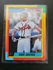 1990 Topps Traded #48T Dave Justice Rookie Atlanta Braves MLB Baseball Card. rookie card picture