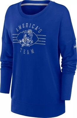 Dallas Cowboys Mujer Nike Historic Fleece Royal Crew - ¡Nuevo Con Etiquetas! Foto 1 de 2