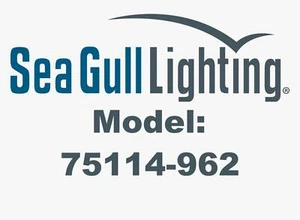 Sea Gull 75114-962 2-Light Ceiling Fixture Glass Diffuser, Brushed Nickel Finish - Picture 1 of 1