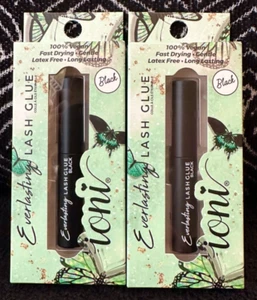 2pk IONI BLACK LASH GLUE PRECISE BRUSH FALSE LASHES QUICK DRY HOLD ADHESIVE LOT - Picture 1 of 4