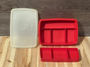 Vintage Tuppercraft by Tupperware 3pc Stow-N-Go Storage Box w/Lid 767-13 - Picture 1 of 11