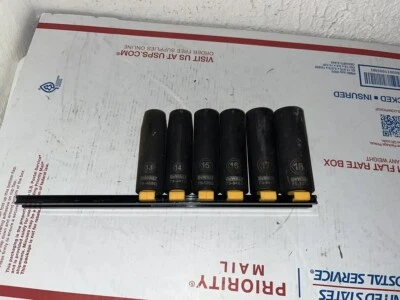 DEWALT 6-PC DEEP IMPACT SOCKET SET (13mm To 18mm) (1/2 Drive) - Image 1 of 4