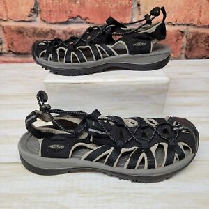 Keen Newport H2 Sandals Womens 8.5 Black Gray Hiking Outdoor Waterproof Shoes