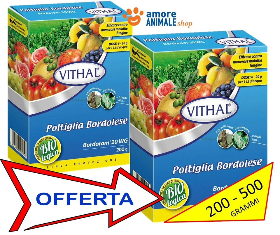 Vithal BORDORAM 20 WG → 200 gr - Fungicida in granuli a base di rame BIO