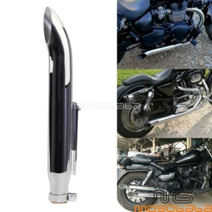 Turn Out Exhaust Muffler Pipe For Harley-Davidson Blackline CVO Dyna FLSTF FXSTB - Picture 1 of 9