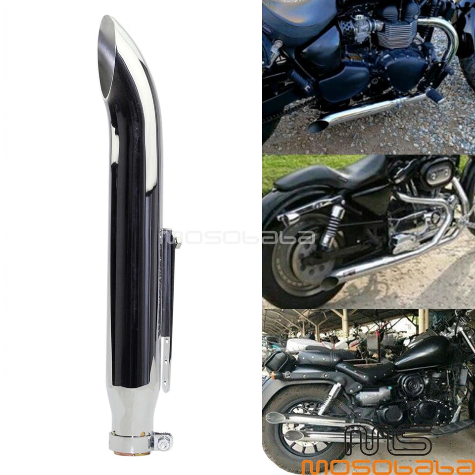 Tubo silenciador de escape Turn Out para Harley-Davidson Blackline CVO Dyna FLSTF FXSTB Foto 1 de 4