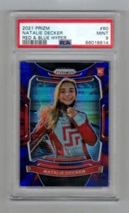 2021 Panini Prizm NATALIE DECKER Red and Blue Hyper #60 PSA 9 Mint - Picture 1 of 2