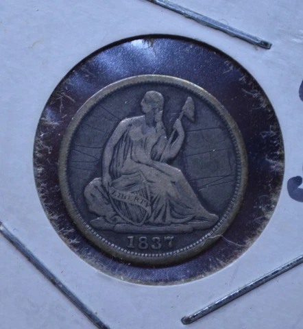1837 SEATED HALF DIME..SCRATCHES Cover