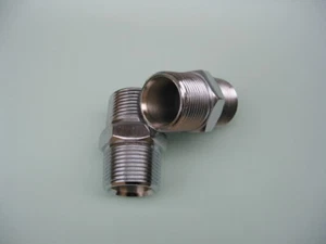 Lowrider Hydraulics 3/4"M to 3/4"M straights fittings Kit, Chrome, 2 pack - Bild 1 von 1