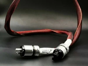 1x 8N Solid OCC COPPER occ Silver US AC Power Cable Rhodium Plug Hifi - Picture 1 of 2