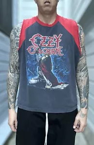 Vintage Ozzy Osbourne 1991 Blizzard Of Ozz Tee Shirt Chopped Size XL USA Made - Picture 1 of 15