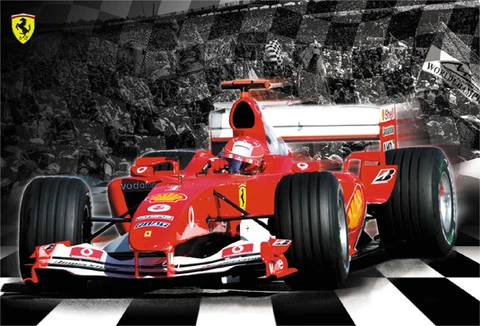 Classic FERRARI Formula 1 Michael Schumacher HERO Huge Auto Racing POSTER (2004) Cover