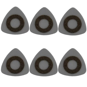 6pcs 0.96mm Cork Grip Celluloid Round Triangle Guitar Picks Plectrums White - Picture 1 of 4