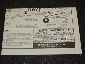 Berkeley Models Airplane Blueprints Plans 1952 North American AT-6 - Picture 1 of 1