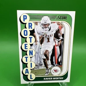 2024 Score - PROtential (RC) - KANSAS CITY CHIEFS WR - Xavier Worthy #15 - Picture 1 of 5