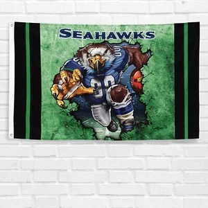 Seattle Football 3x5 ft Flag Champions Wall Decor Banner - Picture 1 of 12