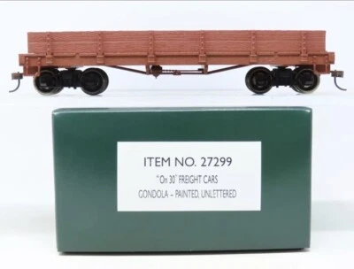 On30 Scale Bachmann 27299 Unlettered Low-Side Wooden Gondola - Image 1 of 4