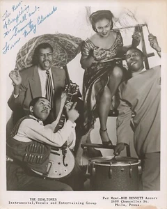 Bobby Edwards & The Dialtones Headshot signiert Philadelphia 1950er Nachtclub Akt - Bild 1 von 2