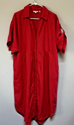 Vestido midi Dolman manga corta de lino talla 2,5 CHICOS 14/L Foto 1 de 4