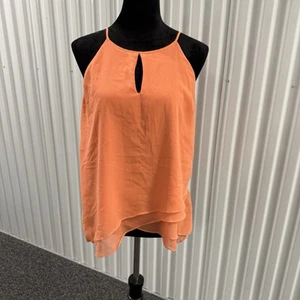 New York & Company Women’s Orange Layered Tank Top Size Large - Picture 1 of 5