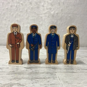 Thomas & Friends Lot Of 4 Dad Mechanic Wooden Railway People Accessories - Picture 1 of 6