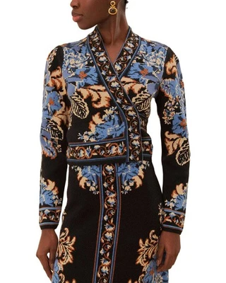 Farm Rio Tapestry Knit Wrap Blouse Women's  Xl - Image 1 of 4