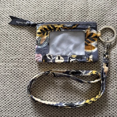 Vera Bradley молнии ID чехол и ремень CHARMONT MEADOW комплект значок держатель работы серый 2 - Изображение 1 из 4