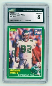 1989 Score #296 Reggie White All Pro Philadelphia Eagles HOF CGC 8 - Picture 1 of 2