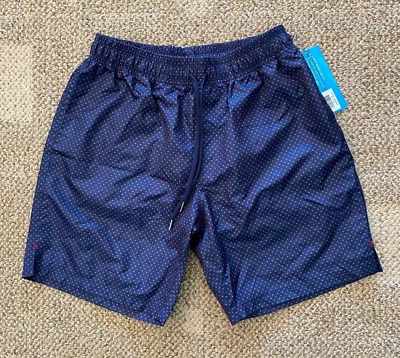 2 (X) IST Мужские плавки темно-синий/розовый горошек шорты размер средний - Изображение 1 из 2