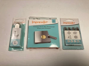 Impress Art Lot Letter L Metal Stamp Block Texture Pack New - Picture 1 of 5