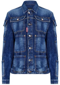 DSQUARED2 WOMEN TACTICAL JEAN DENIM JACKET MADE IN ITALY S72AM0954S30342470 - Picture 1 of 5