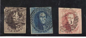 BÉLGICA. TRES SELLOS USADOS 6-7-8 Valor 133 Euros - Imagen 1 de 1
