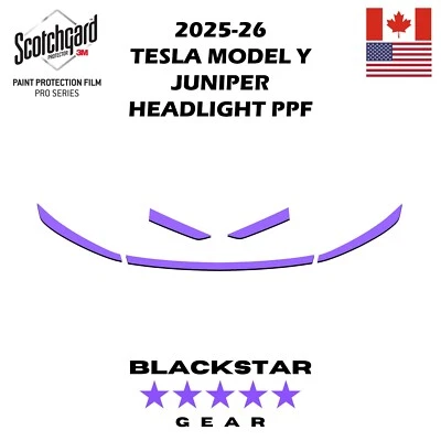 Tesla Model Y 2025-2026 Pre-Cut 3M PRO Paint Protection Film PPF Headlights - Image 1 of 2